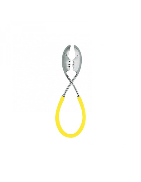 Pinza Insalata Kiss cromata con manico Giallo Bugatti