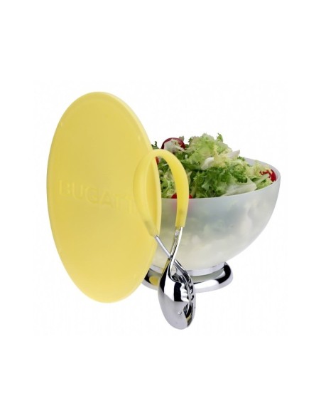 Pinza Insalata Kiss cromata con manico Giallo Bugatti