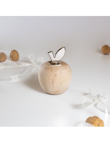 Schiaccianoci Mela legno naturale Eden con picciolo cromato Bugatti
