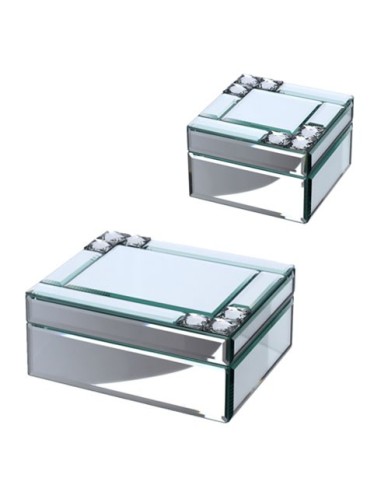 Cofanetto portagioie grande in cristallo Miroir Hervit
