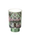 Lampada cilindrica casetta cottage verde Hervit