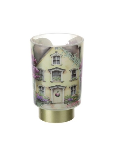 Lampada cilindrica casetta ottage gialla Hervit