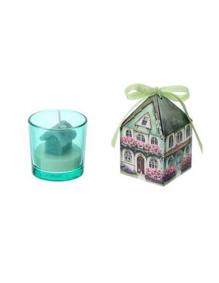 Candela casetta Cottage verde Hervit