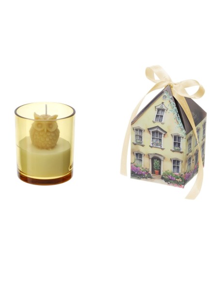 Candela civetta gialla Cottage Hervit