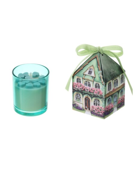 Candela cuoricini verdi Cottage Hervit
