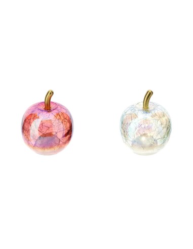 Mela Crackle trasparente con luce led Hervit