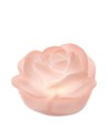 Rosa rosa in vetro satinato con luce led Hervit