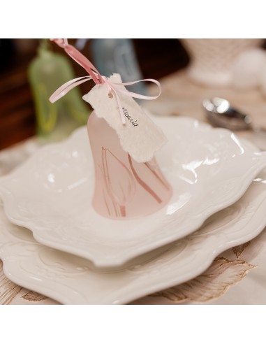 Campana Tulip in vetro rosa Hervit