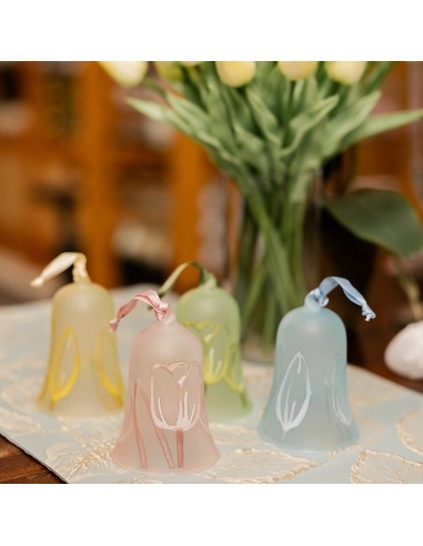 Campana Tulip in vetro rosa Hervit