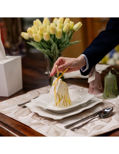 Campana Tulip in vetro giallo Hervit