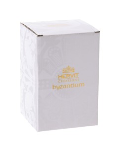 Ciotola rosa e oro con candela Bisanzio Hervit 2
