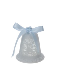 Campana con orsetto biscuit bianco Hervit