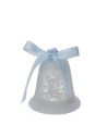 Campana con orsetto biscuit bianco Hervit