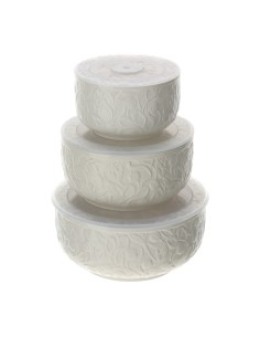 Set 3 Contenitori in porcellana Tulip Hervit