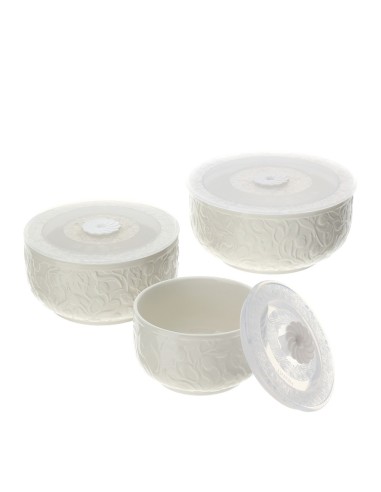 Set 3 Contenitori in porcellana Tulip Hervit