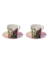 Set 2 Tazzine da caffè Cottage rosa con box regalo Hervit