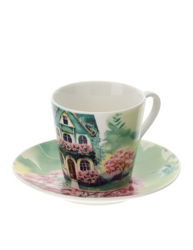 Set 6 Tazzine da caffè Cottage con box regalo Hervit