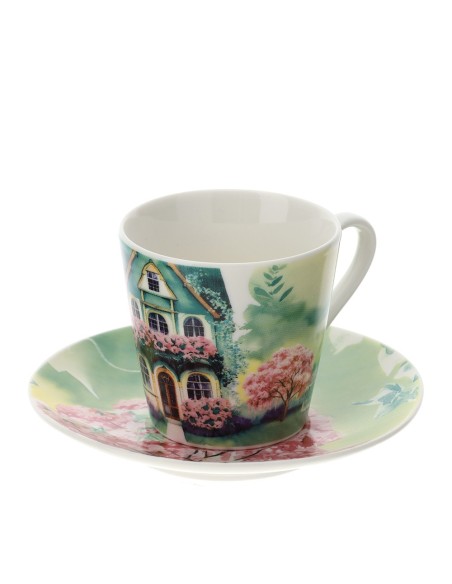 Set 6 Tazzine da caffè Cottage con box regalo Hervit