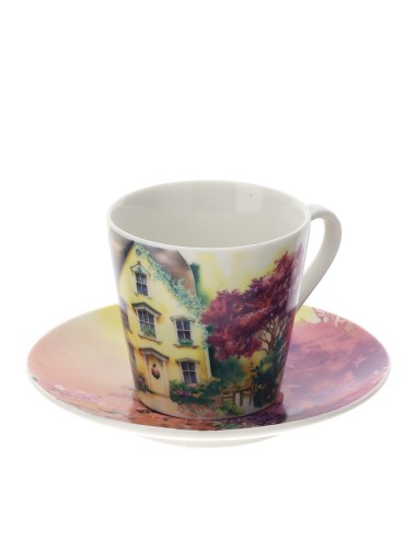 Set 6 Tazzine da caffè Cottage con box regalo Hervit