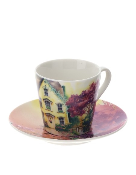 Set 6 Tazzine da caffè Cottage con box regalo Hervit