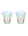 Set 2 bicchieri acqua in vetro iridescente Hervit