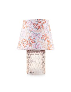 Lampada cilindrica con paralume cipria Rayon Emò