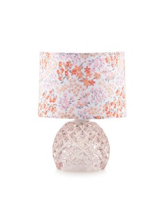Lampada rotonda con paralume cipria Rayon Emò