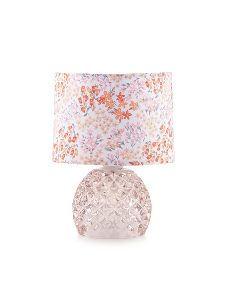 Lampada rotonda con paralume cipria Rayon Emò