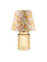 Lampada cilindrica con paralume ambra Rayon Emò