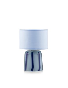 Lampada strisce blu con paralume Rayon Emò