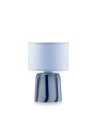 Lampada strisce blu con paralume Rayon Emò