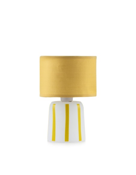 Lampada strisce gialle con paralume Rayon Emò