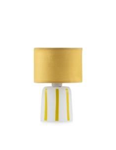 Lampada strisce gialle con paralume Rayon Emò