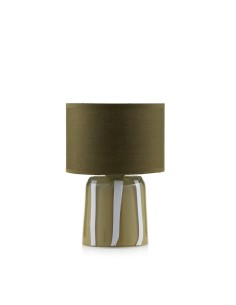 Lampada strisce verdi con paralume Rayon Emò