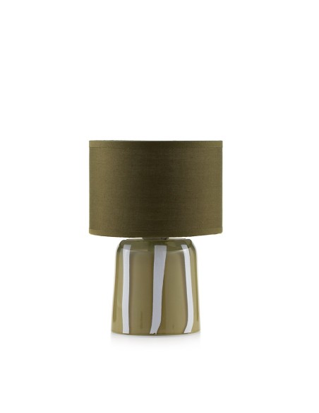 Lampada strisce verdi con paralume Rayon Emò