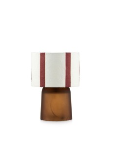 Lampada con paralume strisce marroni Rayon Emò