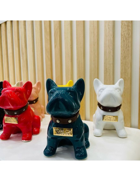 Bulldog Ottanio in Ceramica Dipinto a Mano Tom Ch