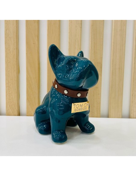 Bulldog Ottanio in Ceramica Dipinto a Mano Tom Ch