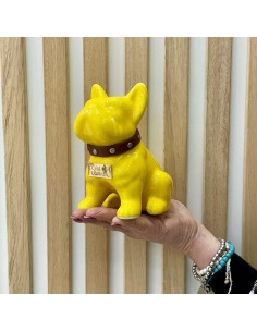 Bulldog Giallo in Ceramica Dipinto a Mano Tom Ch 2