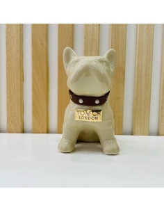 Bulldog Beige in Ceramica Dipinto a Mano Tom Ch