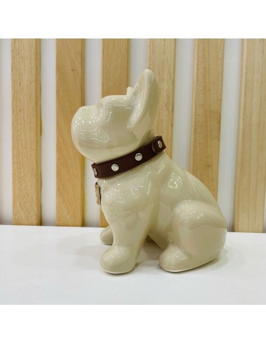Bulldog Beige in Ceramica Dipinto a Mano Tom Ch