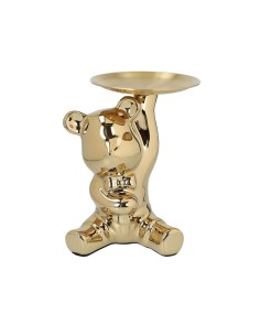 Orso con vassoio dorato Tognana