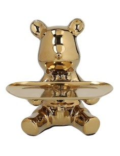Orso con vassoio dorato Tognana