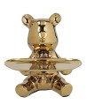 Orso con vassoio dorato Tognana