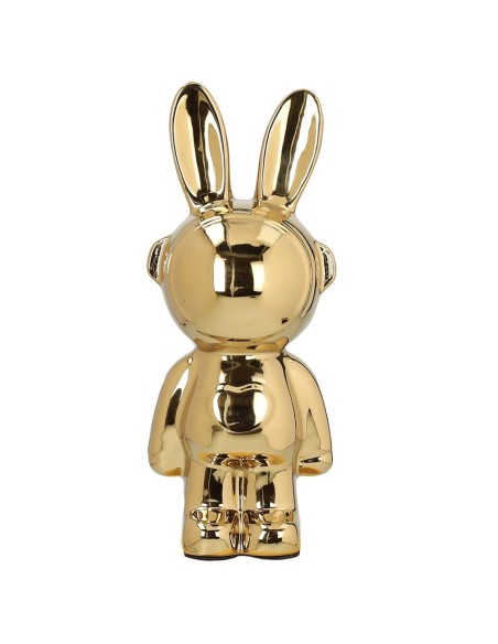 Salvadanaio Coniglio grande rabbit dorato Tognana