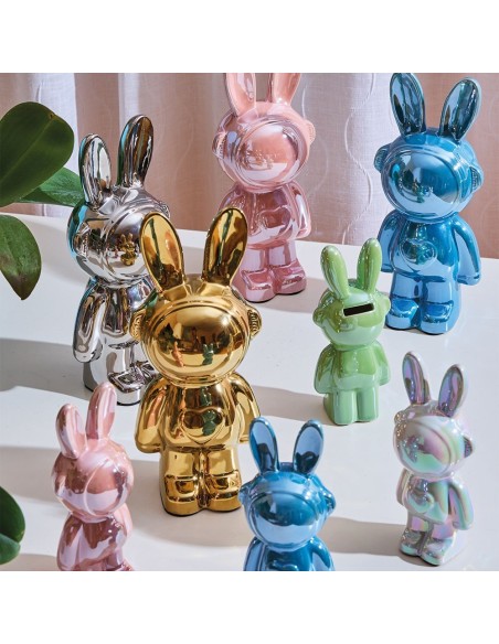 Salvadanaio Coniglio piccolo rabbit dorato Tognana