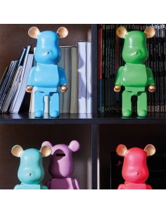 Salvadanaio Orso Blu pastello e oro Tognana 2