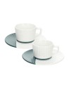 Set 2 tazze da caffè ottanio e bianche Tognana