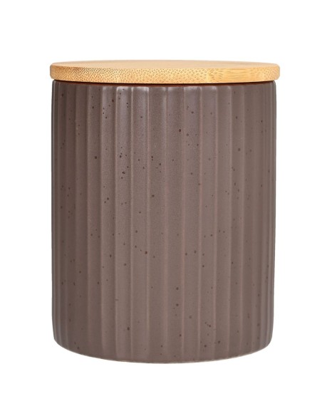 Barattolo da cucina rigato moka e beige Tognana