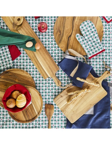Tagliere rotondo girevole in legno naturale Tognana